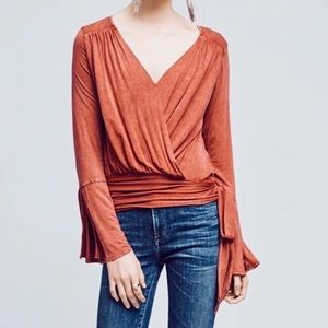 NWOT Deletta Anthropologie Bell Sleeve Top